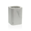 Toothbrush Holder Versa Marble White Resin (7.7 x 10.7 x 7.7 cm)